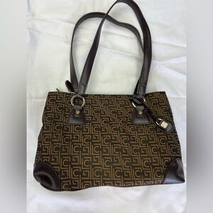 Chic Designer Brown and Black Tote Bag